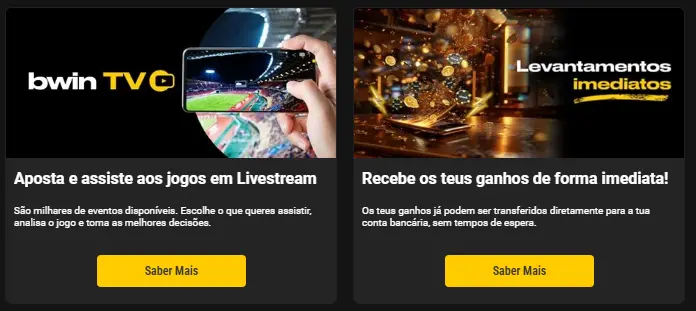 Promoções semanais e BWIN PT
