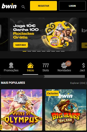 Aplicação Casino BWIN PT